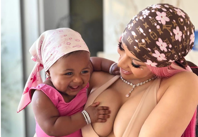 Cardi B shares adorable first pics of baby Blossom