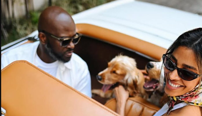 Watch: Black Coffee and girlfriend Victoria Gonzalez rock matching outfits