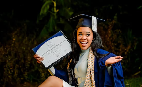 Thando Mokoena celebrates her graduation