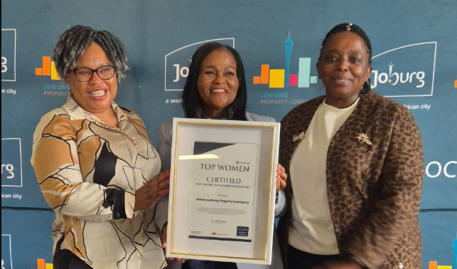 Joburg Property Company recognised as a top gender empowered institution