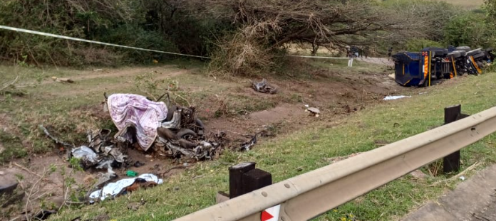 Five dead in horrific KZN crash between truck and light vehicle
