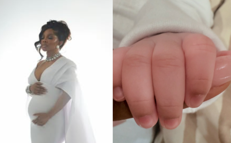 Nigerian star Toke Makinwa announces birth of baby girl