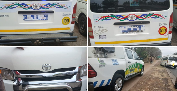 17 unroadworthy taxis Impounded and a stolen vehicle recovered in Tshwane 