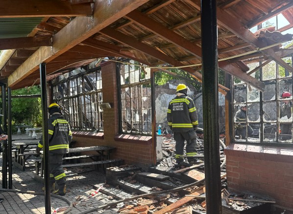 WATCH: Zoo Lake Bowls Club gutted by fire