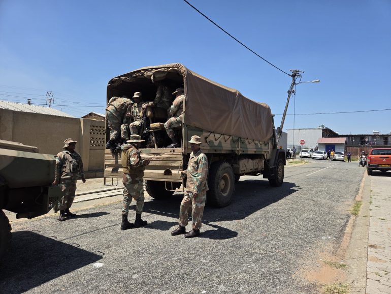 WATCH: SANDF soldiers arrive in Eldorado Park and Riverlea