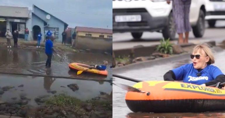 WATCH: Helen Zille called a ‘sgebengu’ over Soweto boat stunt