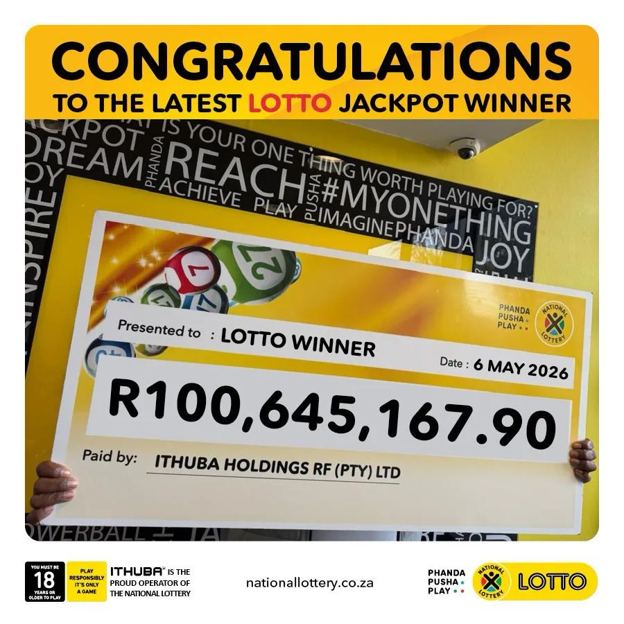 Gauteng mining entrepreneur finally claims his R100 million Lotto jackpot