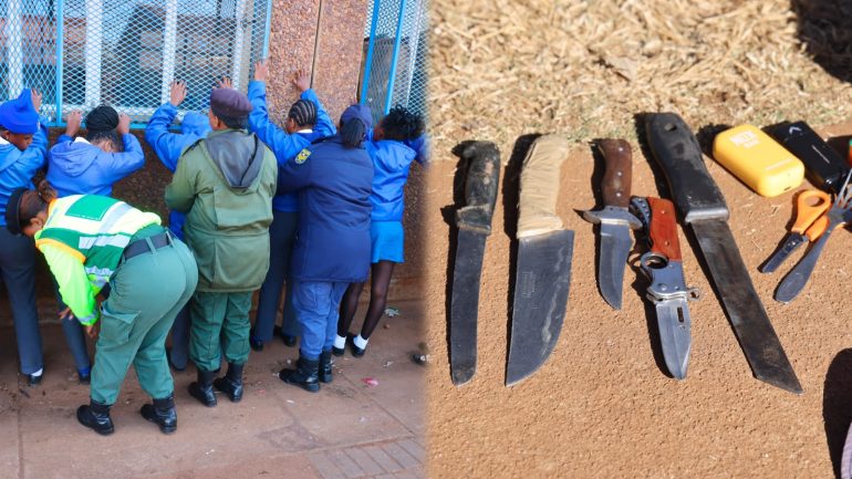 WATCH: Dangerous weapons and drugs seized at Badirile High School, Westrand