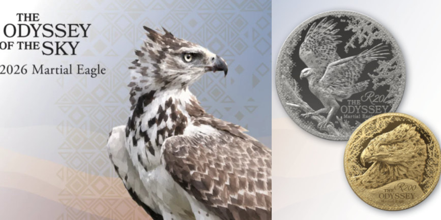 Gold, silver, and strength: SA Mint unveils exclusive Martial Eagle range
