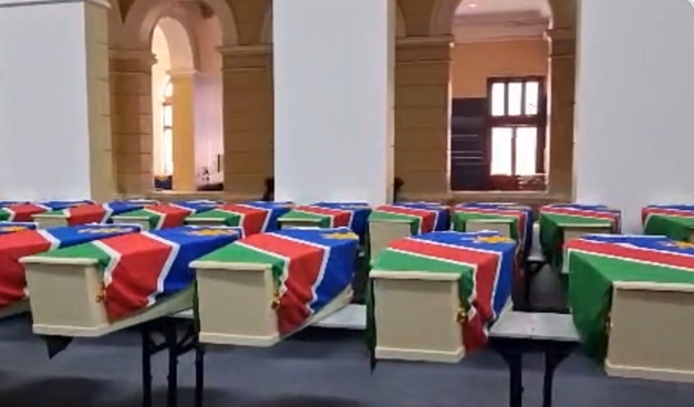 SA repatriates remains of Robben Island freedom fighters and 84 ancestors to Namibia