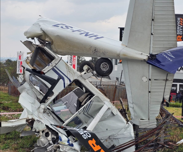 One injured after plane crashes into fence in Midrand